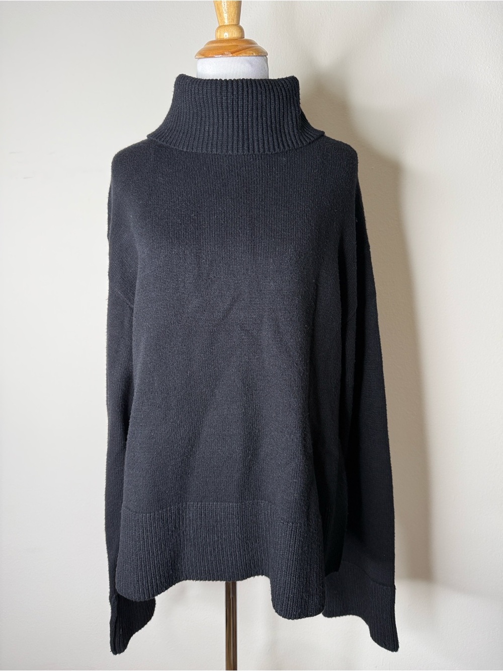 Zara Black Oversized Turtleneck Sweater